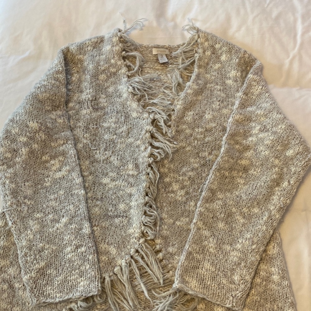 Chico’s Fringe Sweater Cardigan